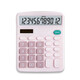 
Sima (SIMAA) stationery 837 dual power calculator solar desktop computer 12-bit large screen finance special calculator student fourth grade office supplies pink