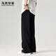 Mark Huafei sweatpants men's spring and autumn American sweatpants loose youth wide-leg men's casual pants XL black