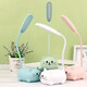 USB plug-in table lamp LED desk lamp mobile phone holder pen holder cartoon desktop decoration children's gift night light cute small desk lamp kindergarten Children's Day gift cute pet animal + plug-in model random color