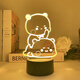 Banda Bear ein und zwei Bubu Peripherales Nachtlicht Emoticon Paket Paar niedliche Figur Atmosphäre Cartoon Peripheriespielzeug Geschenk 3894 Ein und zwei Bubu -Einzelfoto -Modell weißer Hintergrundriss 16 Farben + Fernbedienung USB + Batteriekompartiment