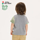 Jnby by JNBY new Jiangnan cloth baby short-sleeved polo shirt loose pullover 25 autumn boys and girls baby YP7110420 088/grey green 90 cm