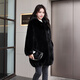 
Winter home brand imported mink coat for women whole mink medium length hooded mink fur fur coat for women with hat winter black XL 120Jin[Jin equals 0.5 kg]-140Jin[Jin equals 0.5 kg]