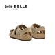 Belle Children's Shoes Roman Sandals 2025 Xiaxin Mall Same Style Comfortable Hollow Casual Toast Shoes 93920B65 Apricot 30