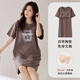 El camisón Jiagong con almohadilla para el cofre para el verano de verano 2025 de las mujeres, nuevo estilo para el hogar de pijamas femeninos 12532 [con almohadilla de cofre 100 algodón] XL [recomendado 120-140Jin [Jin es igual a 0,5 kg] D