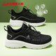 Zulijian elderly shoes men's casual shoes summer breathable walking shoes soft sole travel shoes 6086K black 41