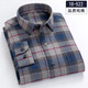 Primavera nueva camisa a cuadros puro a cuadros de algodón de manga larga para hombres suéter de papá de mediana edad camisa espesa de algodón 18-673 S 38