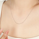 Ming brand jewelry platinum necklace Pt950 white gold ball chain BFR0162 chain length about 45 cm, about 3.67 grams