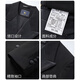 ROMON suit + vest + trousers suit suit men's professional formal wedding dress wool jacket black XL