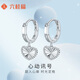 Liuguifu Jewelry Platinum Earrings Heartbeat Signal pt950 Platinum Earrings Fashion Earrings PT0200074 2.3g