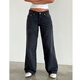 Lee Kids American Retro Low Raist non élastique lavage droit de lavage droit pour les femmes pantalons de femmes de la rue à l'automne
