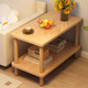Small table, small coffee table, living room, simple rectangular sofa side table, rental house, home bedside storage rack, small square table [bold and thickened] 60*30*53 warm white
