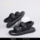 
rowilcs brand new sandals men summer fashion versatile soft sole beach shoes teenagers wear waterproof comfortable sandals men black 6187 38