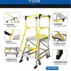Stable and resistant BAILEY ladder aluminum alloy platform ladder 1.7 meters all-round protection mobile freight elevator FS13591 FS13596 eight steps 3.1 meters