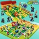 Plants vs. Zombies full set of toys Chinese building blocks blind box assembled dinosaur farm men and women gifts Crazy swimming pool backyard party battle 1105 pieces