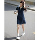 
Tang Lion (TonLion) 2025 summer women's polo collar contrasting short-sleeved dress