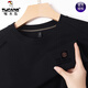 Woodpecker Middle-aged Men's Long Sleeve T-shirt Loose Round Neck Thick Cotton T Spring and Autumn New Casual Top Base Shirt Men's Outer Wear [1 piece] 829-Gray L 170 Recommended 120-135Jin [Jin equals 0.5 kg]