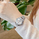 Zhenggang Sanrio Children's Watch Women's Examination Special Watch Waterproof Luminous Quartz Watch Primary School Student Graduation Gift 3271 Steel Belt Silver Shell-Yugui Dog