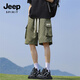 JEEP SPIRIT shorts men's summer new casual trend loose five-point cool work pants 717 black XL