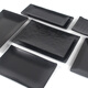 Black melamine tableware porcelain plastic beef special long plate hot pot restaurant barbecue restaurant plate milky white 14014110 packs)