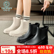 
Woodpecker Japanese women's rain boots short 2025 new fashionable outdoor rain boots women's waterproof and non-slip women's rubber shoes water shoes beige gray (single shoes) standard size 39