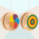 Mai yi Traditional en bois pour enfants Yoyo Elementary Élève Yoyo Toy Yoyo Small Gift Entry Boys and Girls Wood Yoyo en bois massif (arc-en-ciel rouge)