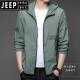 JEEP SPIRIT防晒衣男士夏季薄款户外运动时尚冰丝连帽防防晒服休闲外套衣服 N9928 雾蓝 M 170 105-120斤