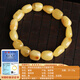Yanyun Jewelry Shape-shaped Beeswax Bracelet Natural Raw Stone Amber Full Honey Chicken Butter Yellow Buddha Bead Single Circle Bracelet for Men and Women 20-23g