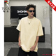 Woodpecker heavyweight pure cotton short-sleeved T-shirt for men in summer American high street small neckline round neck black solid color inner base shirt men K17080 burgundy 4XL
