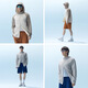 
Banana cold skin 3 series men's sun protection clothes skin clothes men's moisture absorption and quick-drying outdoor fishing cool sun protection clothes summer beige white butter blue XL
