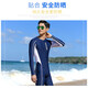 MieLanat wetsuit for men and women couples one-piece warm swimsuit snorkeling suit swimming surfing diving equipment men's 2XL men's 3XL size navy blue