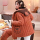Comic Soul Hunan Provinz Winter Provinz tragen Hunan Provinz Trage Korallenletze Baumwollpyjamas für Frauen im Winter Dreischicht verdickte Lady LXJ17 6624 Aprikosenfarbe [Fleece eingedickt] L 100-120
