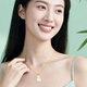 Chinese gold 18k lucky bag necklace for women K gold Hetian jade pendant gift for girlfriend and wife’s birthday practical 18k lucky bag pendant + K gold chain
