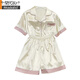 
Modal 2025 new ice silk pajamas for women short-sleeved summer thin silk for outdoor wearable home clothing suit spring and summer FS_9214# cardigan double short lace pocket 2XL