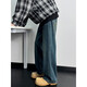 Zengzhi Retro Blue Wide Leg Jeans Herren Spring Neue lose gerade Hosen 2025 American High Street Vibe Casual Hosen Schwarzer Verlauf 1049 s