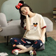Cha xiao Un pijama para mujeres verano de pijamas suelto de manga corta pantalones de estilo coreano con ropa casual de ropa casual traje n64 t-9848 (pantalones cortos) 2xl (145-165jin [Jin equivale a 0.5 kg])