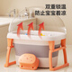 Babyhood (babyhood) children's bath barrel infant bath barrel baby newborn swimming bath barrel children foldable bath tub [upgrade] Sunshine orange (gift pack)
