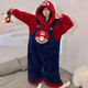 
Sangpu funny couple one-piece pajamas for men and women in autumn and winter thickened coral velvet cartoon large size sleeping bag plush home clothes single piece nightgown 4839 single robe M