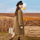 DISNEY girls' thickened woolen coat autumn and winter medium-length style college style new style milk tea color 120