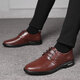 Yierkang sandalias masculinas negocios para hombres uso formal de cuero genuino hueco transpirable negros naipes de boda de boda 12357 cuatro temporadas negras 43