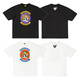Lee Kids Japanese Retro English Letters Cartoon Imprimé T-shirt en bambou à manches courtes courts à manches courtes 3890 noir S