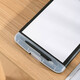 
Waterproof file box a4 writing board with pen slot multifunctional paper storage file box plastic writing board clip Fresh blue (11932) solid blue 008