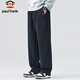 Big Mouth Monkey (Paul Frank) Pantalones para hombres Capacidades pesadas para hombres Autumn Autumn Marca de moda suelta pantalones casuales Pantalones de hombres Sport Pants Black XL