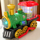 Children's Electric Steam Spray Train 1-3 Jahre alt 2 Jungen Licht Musik 4 frühe Bildung Baby Girl Toys Retro Spray Train (Green) Ladung Version