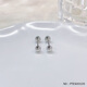 Jamie PT950 platinum hollow ear ball shape double-sided bubble stud earrings PTES00105 A pair weighs about 1.5-1.6 grams