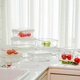 GLASSLOCK tempered glass sealed refrigerator storage storage fresh storage box heat-resistant bento box multi-piece set rectangular 400ML*1+rectangular 695ML*1+long
