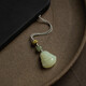 Dewei Lion Natural Hetian Jade Maitreya Buddha Mobile Kette Lanyard Kurzanhänger Exquisite Mobilkette Anhänger U Disk Lanyard Anhänger Mobile Kette Anhänger Anti-Lost Mobile Schmuck Geschenk