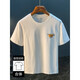 T-shirt blanc pour le t-shirt imprimé de tendance haut de gamme pour hommes pour hommes American Light Luxury Xinjiang Cotton T-shirt à manches courtes confortable Venture noire HJ9906-1 NO. Manche m adaptée à 90-108jin [Jin est égal à 0,5 kg]