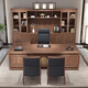 New Chinese style solid wood boss desk office desk file cabinet combination chairman's office executive desk general manager desk 1.8M boss desk North American ash wood
