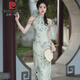 Pierre Cardin Sommer Neues Retro 2025 Temperament Verbesserte ärmellose chinesische Morgenkleid täglich Langes junges Cheongsam Kleid für Frauen Wz 9195 ICE Seiden Jacquard S
