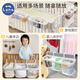 Moon Story (LUNASTORY) Crib hanging storage bag bedside diapers diaper diaper hang bag bed fence storage basket hanging basket multifunctional fence hanging basket--cheese white